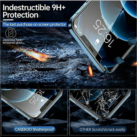 iPhone 12 Pro Max Screen Protector (2) and Phone Stand - Picture 2 of 9